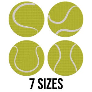 Tennis Ball Set Embroidery Design - Ball Embroidery Design - Sports Ball Embroidery Design - Sports Machine Embroidery Design Files -7 Sizes