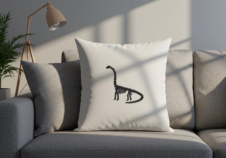 Dinosaur Skeleton Silhouette Embroidery Design - Dinosaur Set ...