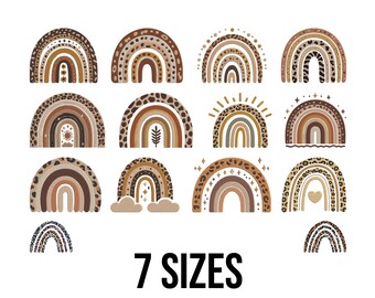 Leopard Rainbow Embroidery Design - Mini Leopard Rainbow Embroidery Design - Leopard Rainbow Set Machine Embroidery Design Files - 7 Sizes