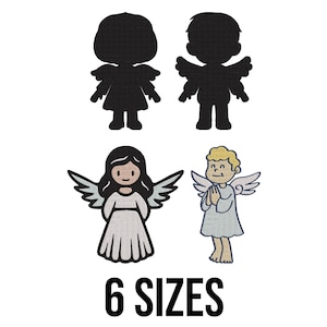 Baby Angel Embroidery Design - Boy Angel Embroidery Design - Girl Angel Embroidery Design - Angel Machine Embroidery Design Files - 6 Sizes