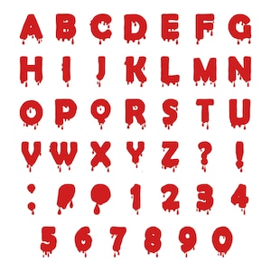 Bloody Letters - Etsy