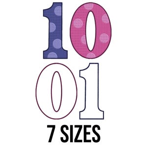 10 Number Embroidery Design - Tenth Number Embroidery Design - 10 Number Applique Embroidery Design - 10 Machine Embroidery Design - 7 Sizes