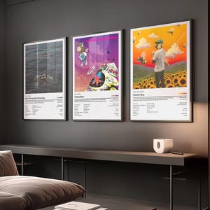 Póster personalizado Portada del álbum Letra Lista de canciones Elige tu propio álbum Imprimir