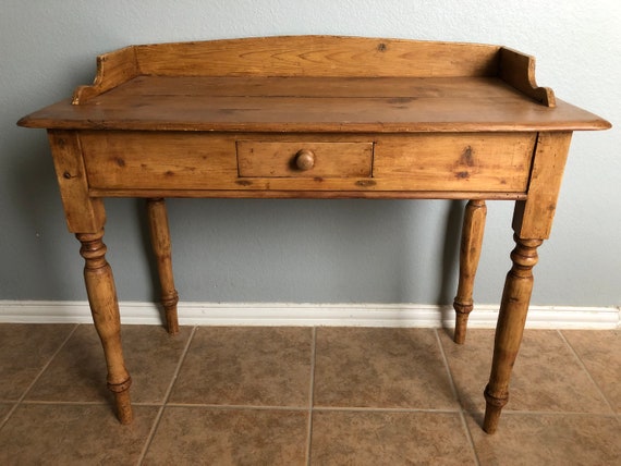 Antique Vintage Old Wooden Farmhouse Writing Desk Etsy