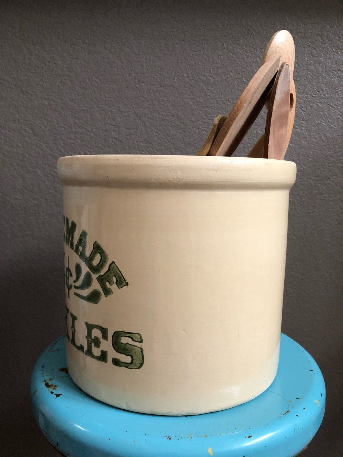 Antique Vintage HOMEMADE 1c PICKLES Crock. Pottery. Etsy