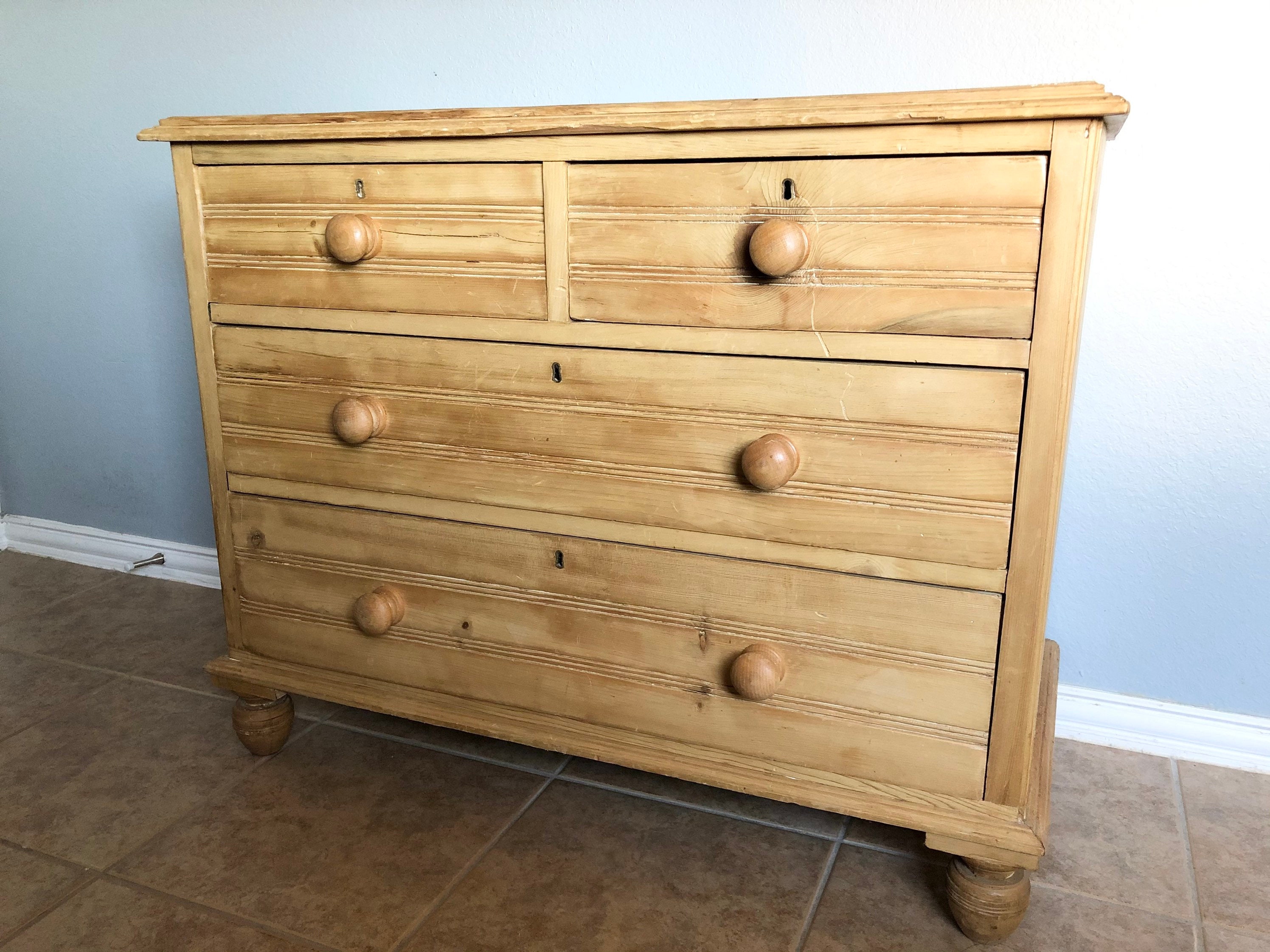 Antique Vintage Pine Farm Dresser. Old Farmhouse Country Etsy