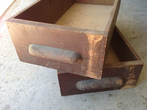 Antique Vintage Wooden Dovetailed Desk Drawer Parts Or Shelves Etsy