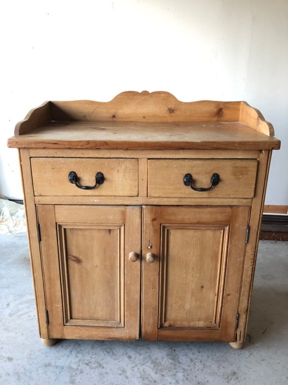 Antique Vintage English Pine Farm Desk Old Farmhouse Country Etsy