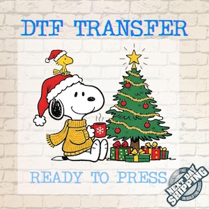 Funny Snoopy Christmas DTF Transfers, Peanuts Holiday Cartoon Ready to Press, Snoopy Christmas Dtf, Funny Snoopy Dtf
