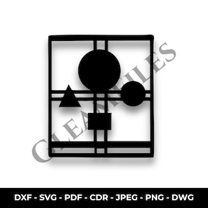 Geometric Metal Wall Art DXF SVG | Abstract Unique Files For Laser Cut | Geometric SVG Files | Cnc Cut Wall Decor | Digital Laser Cut Files