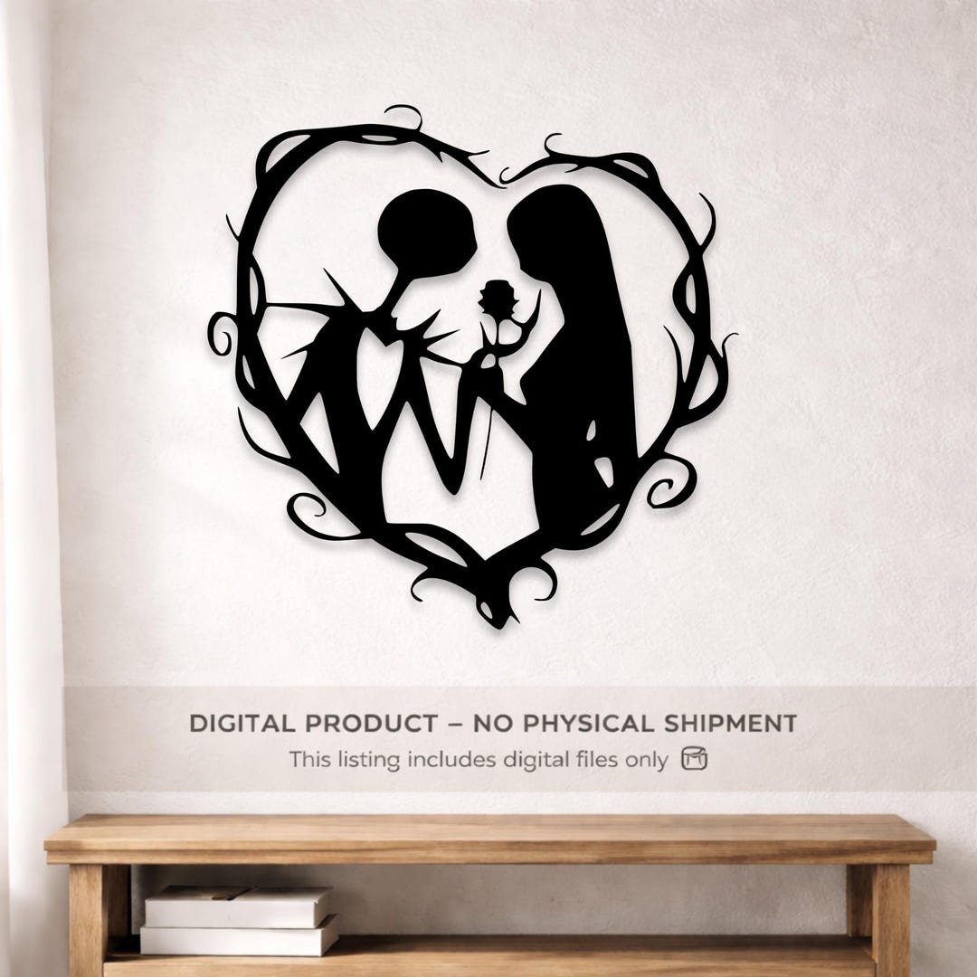 Gothic Skeleton Couple SVG | Dark Love Laser Cut File (digital Download ...