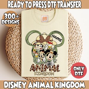 Custom Disney Animal Kingdom DTF Transfer, Safari Family Matching DTF, Disney Ready To Press, Disneyland Heat Transfer, Minnie Safari DTF
