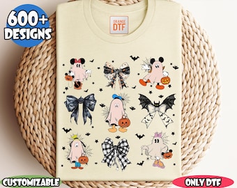 Coquette Bows Halloween DTF Transfer, Disney Halloween Ready To Press, Halloween Heat Transfer, Minnie Halloween High Quality