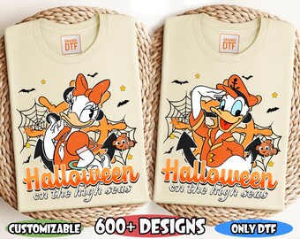 Disney Halloween DTF Transfers, Donald Daisy DTF, Disney Halloween Ready To Press, Heat Transfer, Direct To Film, DTF Print