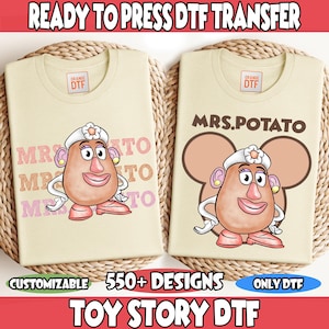 Mrs. Potato Head Direct To Film, Toy Story Ready to Press, Mrs. Potato Head Dtf Transfer, Toy Story Dtf, Dtf Transfers, Heat Press Transfer