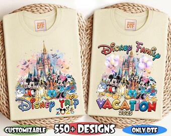 Disney Trip 2026 Dtf Transfer, Disney Family Vacation DTF, Disneyland Ready To Press, Heat Transfer, Disney Castle Dtf, Custom Disney Dtf