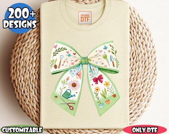 Gardening Mama Coquette Bow DTF Transfer, Plant Lover Ready To Press, Garden Coquette Shirt Transfer, Plant Mom Coquette DTF, Gift for Mom