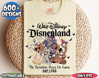 Disneyland est 1955 Halloween DTF, Disney Halloween Transfers, Ready to Press, Personalized DTF Transfers, Heat Press DTF Transfers