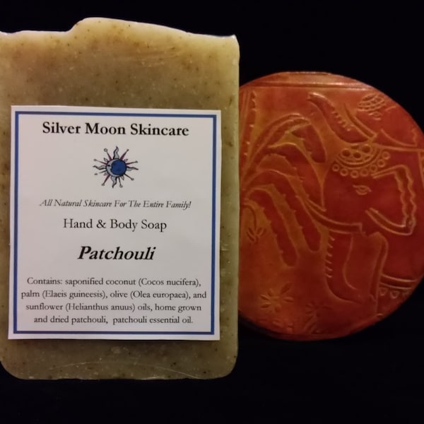 Patchouli Bar Soap, Vegan, Earthy Rich Patchouli Fragrance, Boho & Hippie Scent,