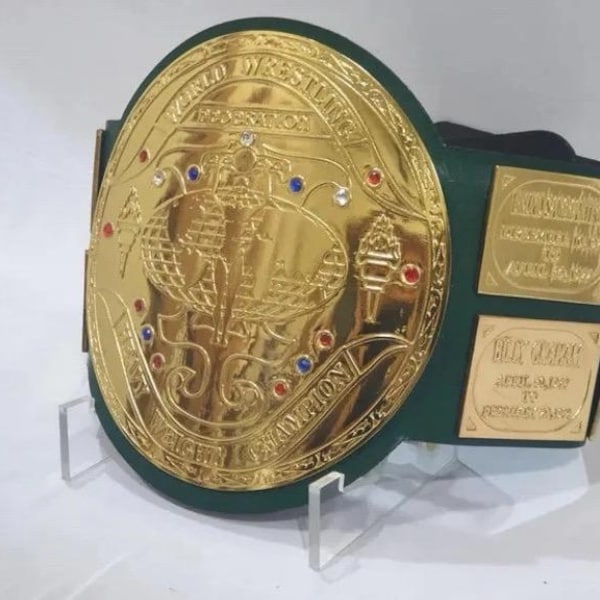 Big Green Heavyweight Wrestling Championship Title Belt Replica 4mm Zinc Leather