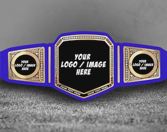 Custom Wrestling Heavyweight Championship Belt | Personalized Logo, Real Leather Strap