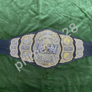 AEW World Championship Replica Title Belt 6mm Brass Plates Adult Size