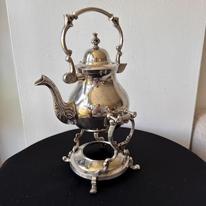 Vintage Silverplate Tilting Teapot With Stand