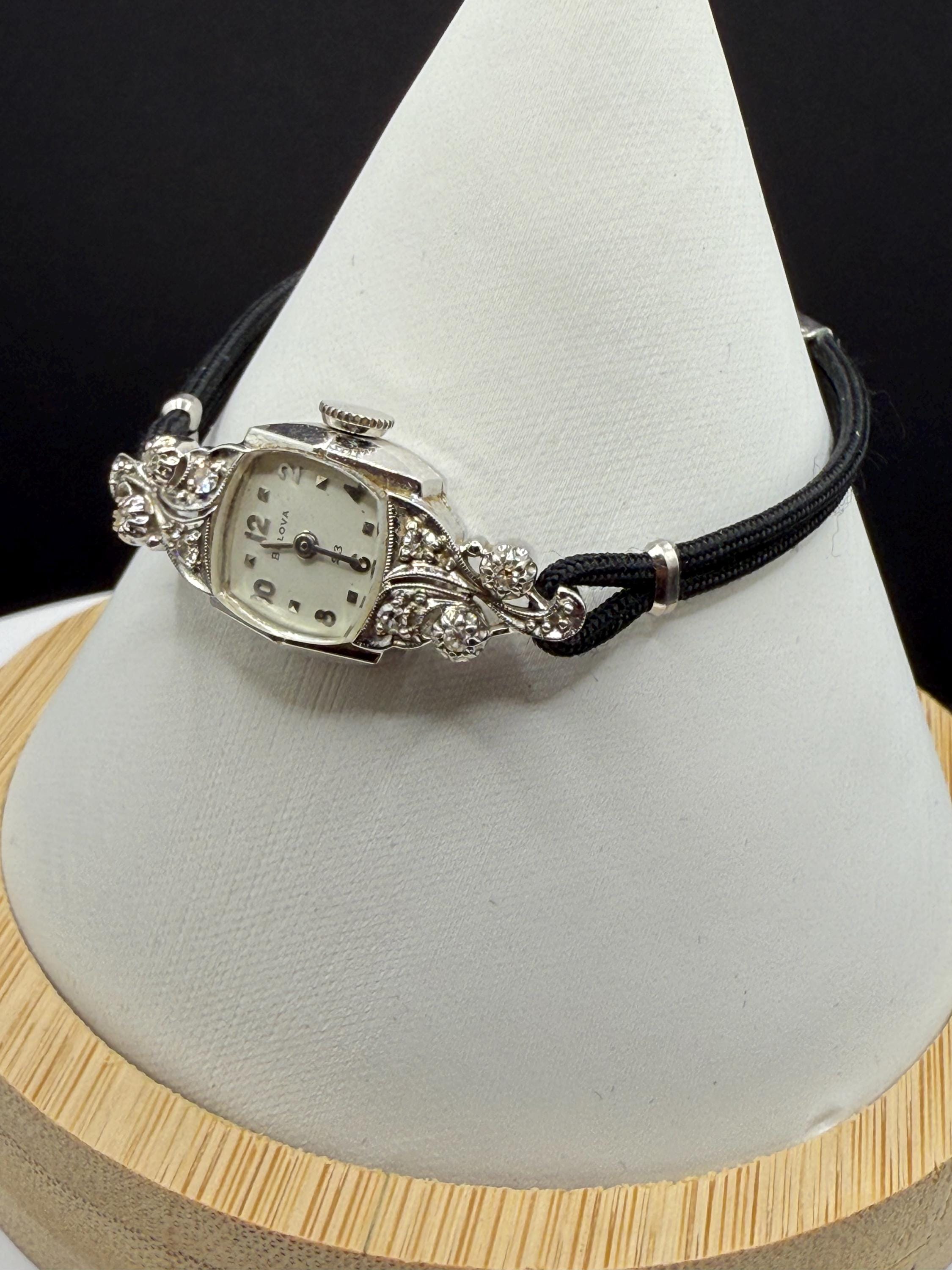 Vintage watch ladies bulova 14k gold with diamonds - Etsy 日本 Vintage watch ladies bulova 14k gold with diamonds - Etsy 日本