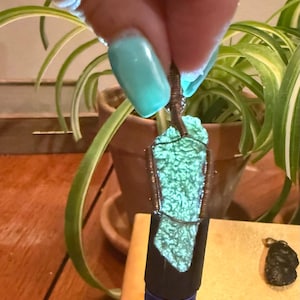 Genuine Moldavite Pendant With Copper Wire Wrap Apple Green Authentic 3.66 gram Moldavite From Czech Republic