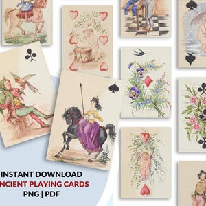 52 Ancient Playing Cards – Printable PNG & PDF