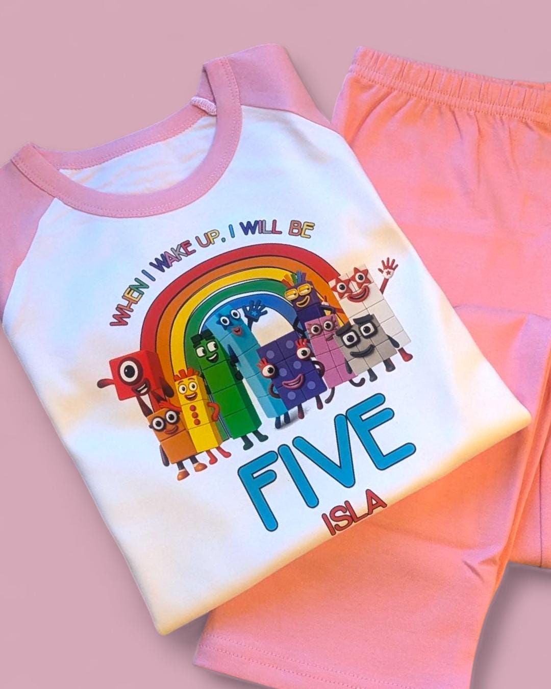 Numberblocks Boys Pyjamas Pjs Set, Ages 3 To 8