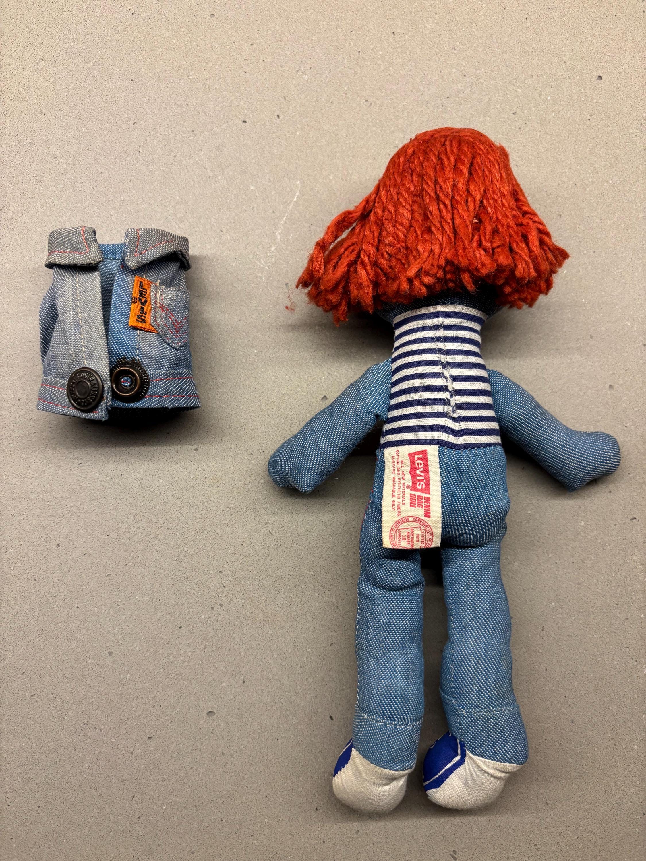 Vintage Levi's Denim Rag Doll 1970's Knickerbocker Toy Company - Etsy