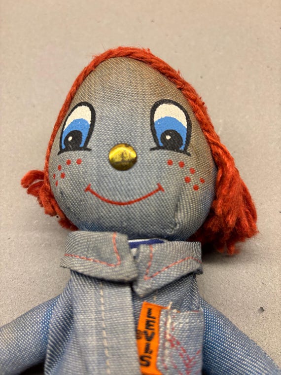 Vintage Levi's Denim Rag Doll 1970's Knickerbocker Toy Company - Etsy