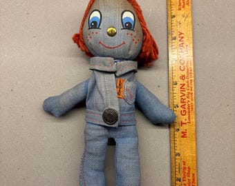 Vintage Levi's Denim Rag Doll 1970's Knickerbocker Toy Company - Etsy