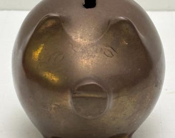 ヴィンテージ真鍮貯金箱