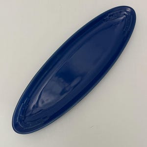 Vintage Longaberger 12” Oval Dish / Woven Traditions Cornflower Collection