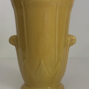 Vintage Yellow Ceramic Vase USA