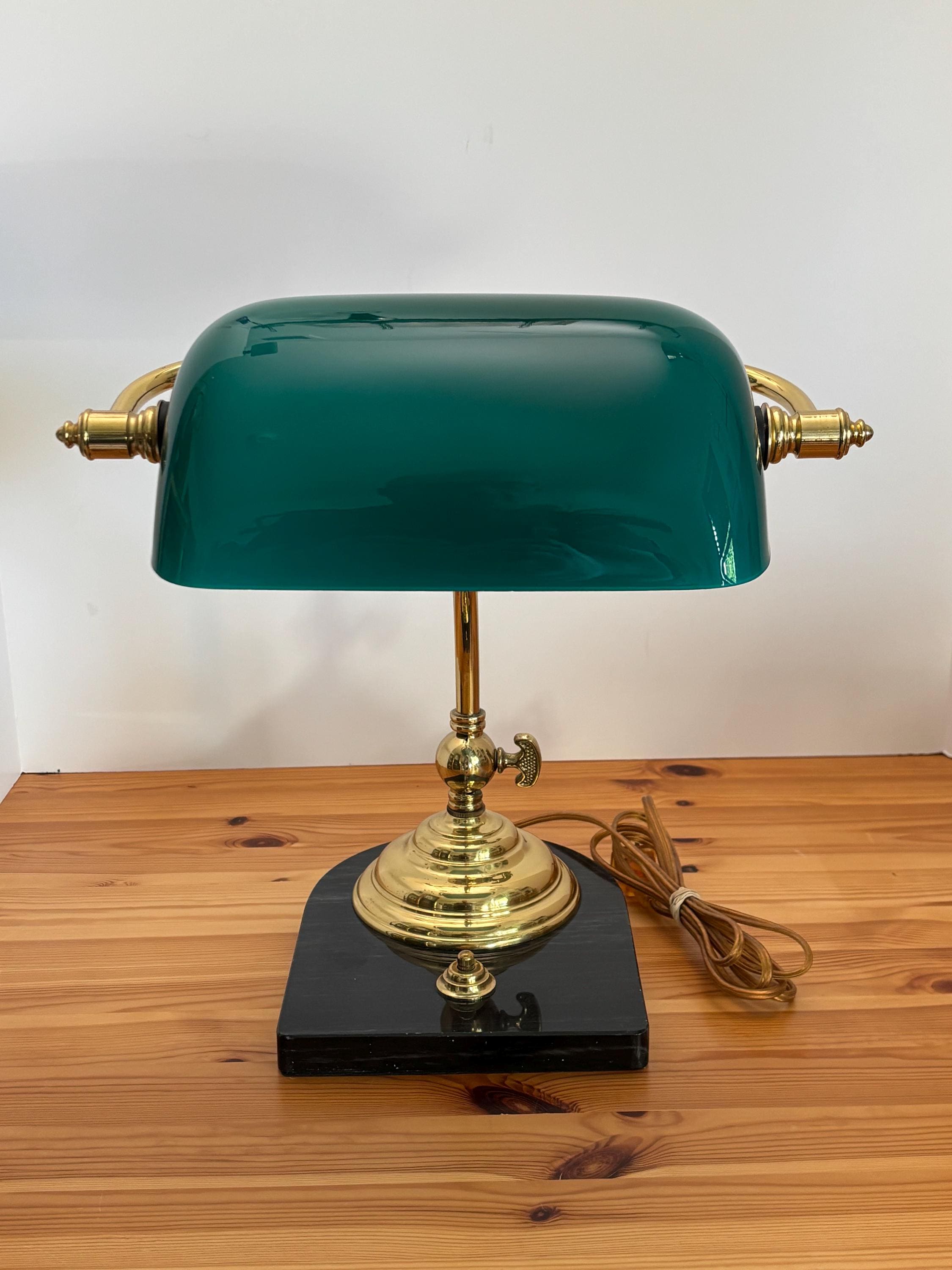 Antique Emeralite Lamp - Etsy