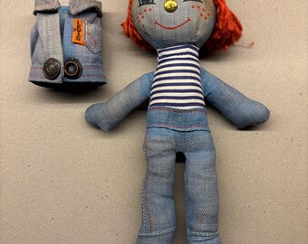 Vintage Levi's Denim Rag Doll 1970's Knickerbocker Toy Company - Etsy