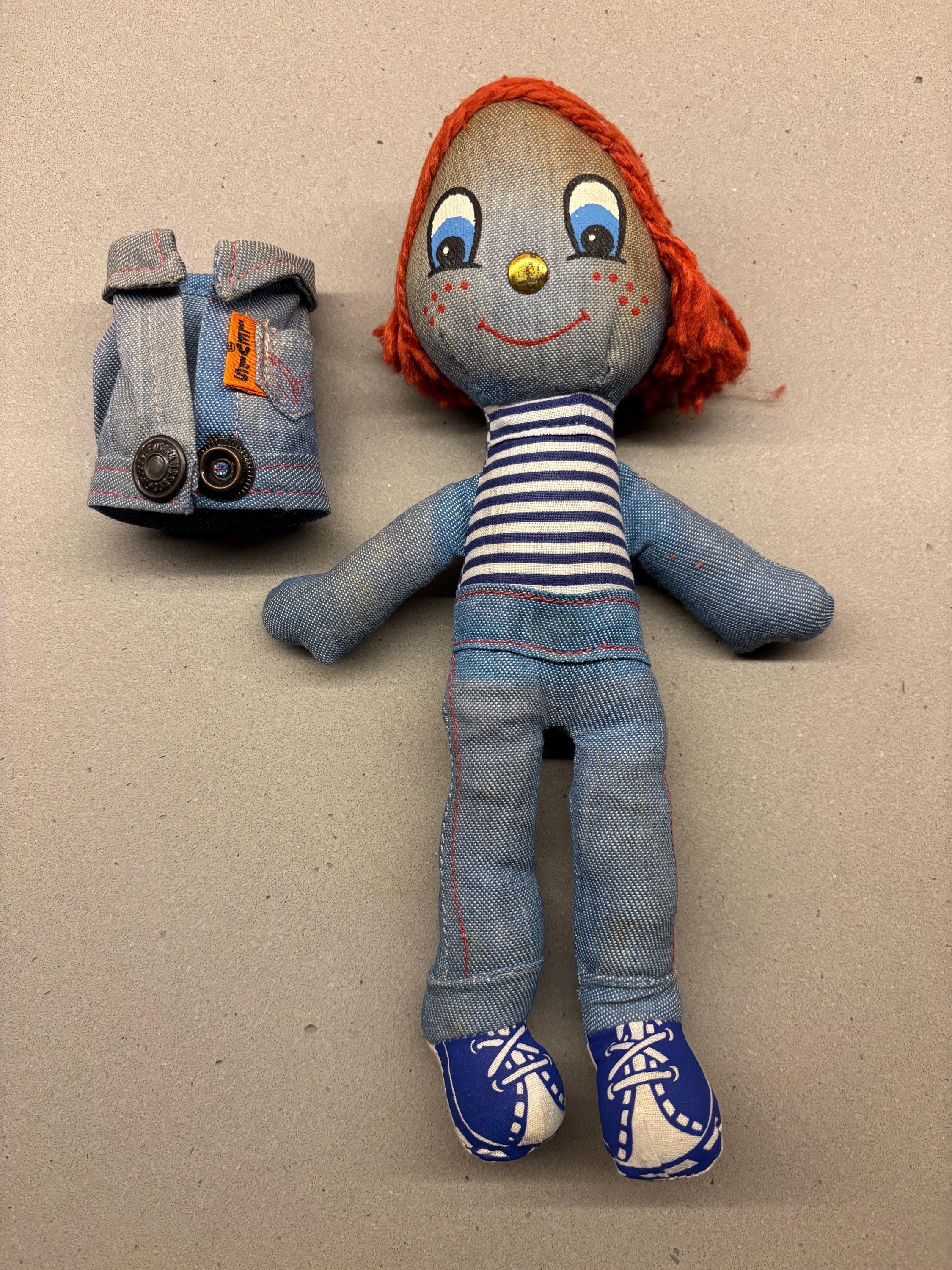 Vintage Levi's Denim Rag Doll 1970's Knickerbocker Toy Company - Etsy