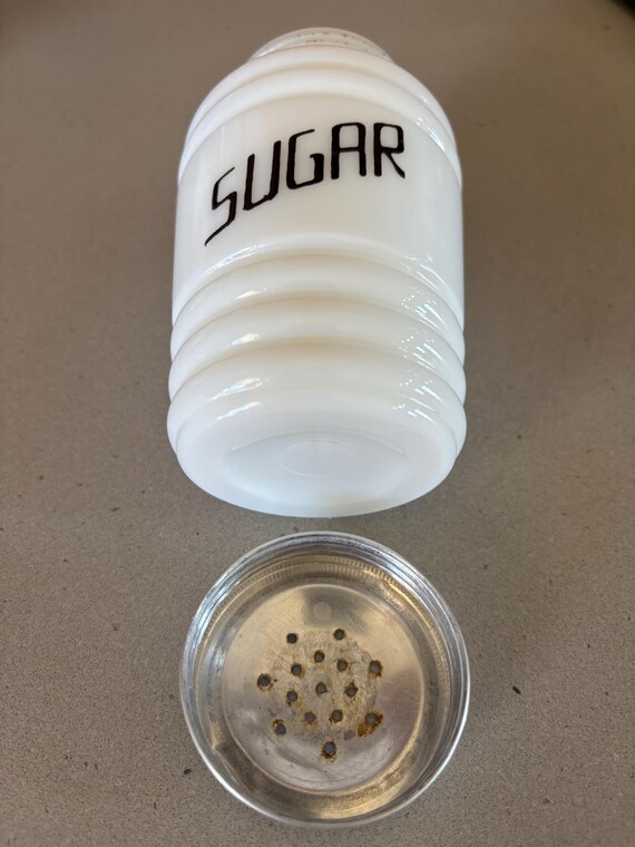 ヘーゼルアトラス ミルクガラスシェイカーセットヴィンテージ ヘーゼル