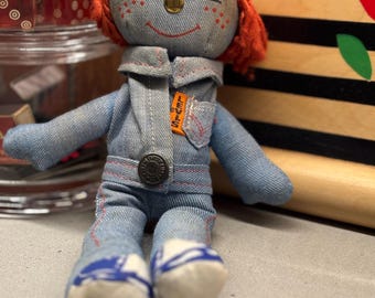 Vintage Levi's Denim Rag Doll 1970's Knickerbocker Toy Company - Etsy