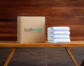 Four Pack GOTS-Certified Luxury Organic Bath Mats