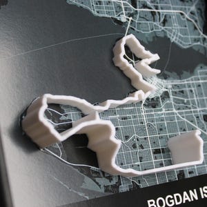 Carte 3D du marathon de VANCOUVER – Cadre mural personnalisé pour le parcours et les résultats