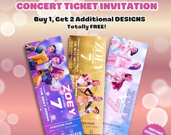 Invitación editable para el concierto de Demon Hunters de Kpop, cumpleaños de Huntrix de Kpop, decoración para fiestas de Huntrix, artículos para fiestas de Demon Hunter de Kpop, Huntrix