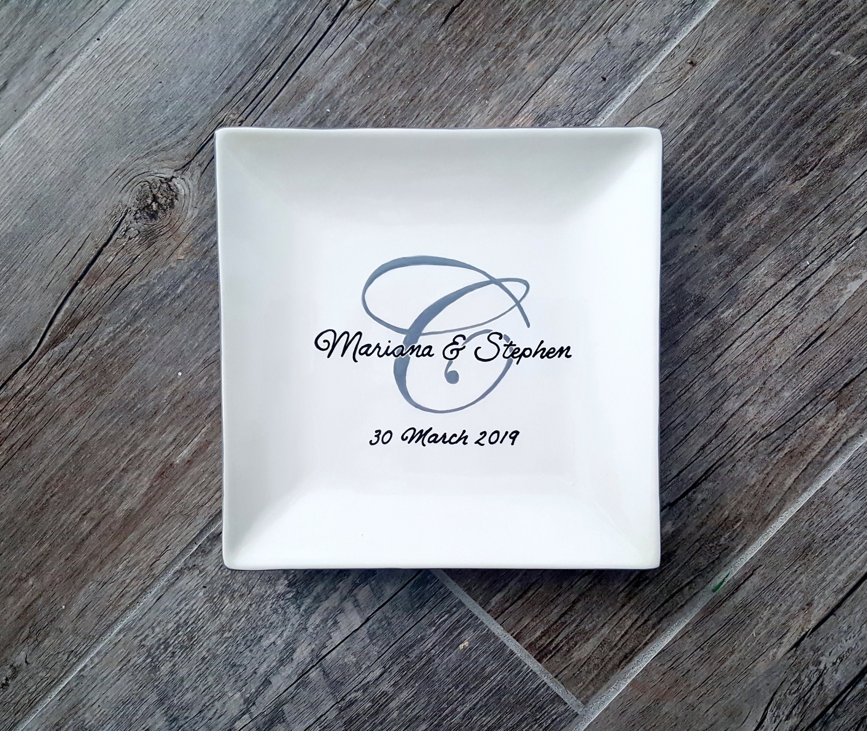 Wedding Cake Plate Wedding gift for bride and groom Wedding Etsy