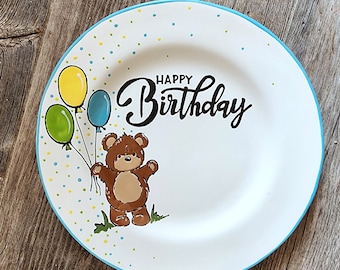 BIRTHDAY PLATE,Cake plate,1st birthday,Happy Birthday plate,personalized birthday plate-Birthday Gift-Celebrate