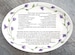Custom Recipe Plate, Custom Platter with YOUR Family Recipe, Hand Painted, Sweet Pea 