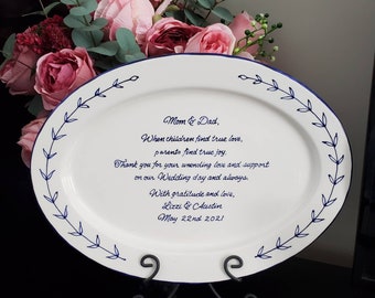 Gift for parents, CUSTOM wedding gift for Mom and Dad, Mother of the bride keepsake, mother of groom, Father, Grandmother gifts, vines