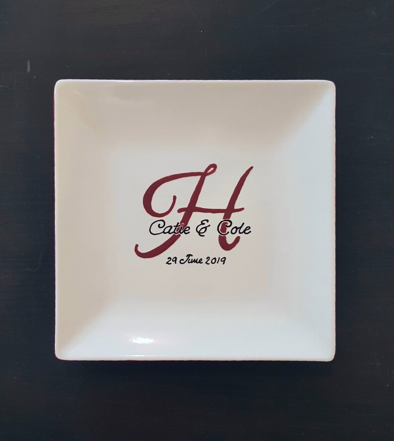 Wedding Cake Plate Wedding gift for bride and groom Wedding Etsy